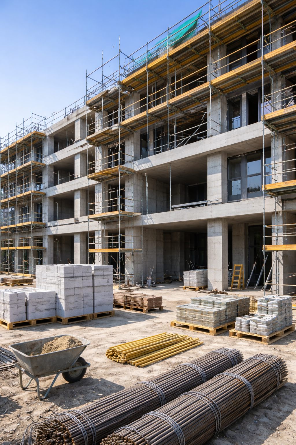 Общестроительные работы на современном объекте